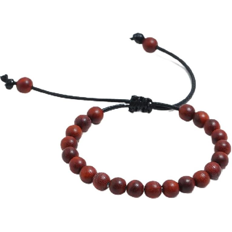 РАДУЖНЫЙ БЛЕСТЯЩИЙ Браслет-Розарий из Бусин Мала Тибетское Сандаловое Дерево Регулируемая Плетеная Нить Деревянный Браслет для Женщин Мужчин Ручная Работа Религиозный Молитвенный E red-2