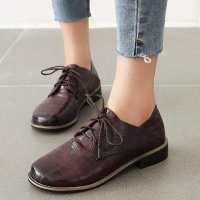 Women 'S Flat Oxford Shoes Ladies Pu Leather Loafers Ladies Retro Casual Oxford Shoes Women Shoes