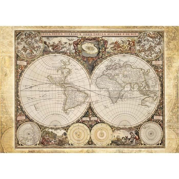 Historical World Map Puzzle - Schmidt Spiele - 2000 Pieces - Premium Quality