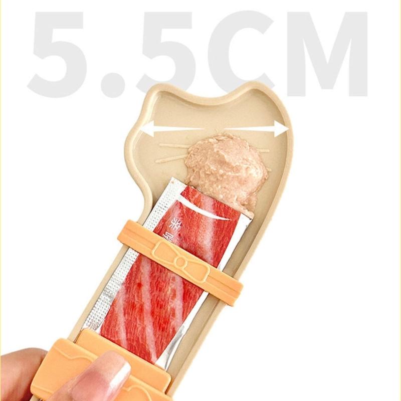 3PCS Cats Treat Stick Squeezer Feeder Cats Food Dispenser Feeding Tool for Treat