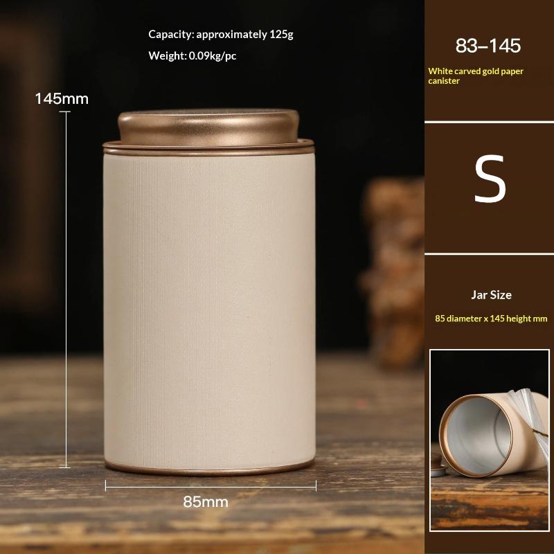 Мини-банка для чая Герметичная емкость Бумажный контейнер Портативные дорожные коробки для чая Металлические банки для чая Кофейная банка Кухонная банка для специй конфет бежевый 618₽