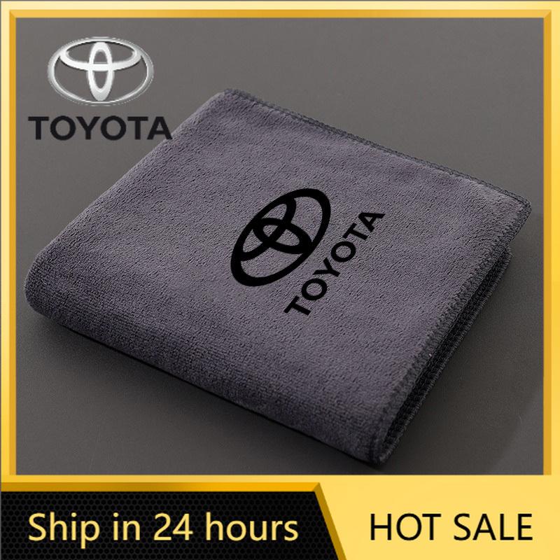 Auto Wildleder Fleece Mikrofaser Waschhandtuch Wasseraufsaugend Toyota Prado Yaris Versotuner Supra Corolla Auto Emblem Autoaufkleber