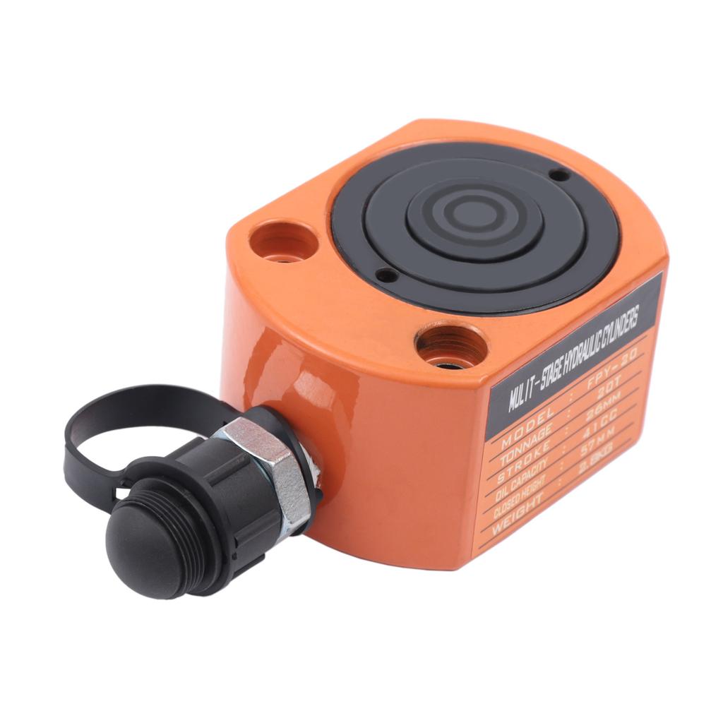 20T Hydraulic Cylinder Jack Mini Hydraulic Ram Multi-Acting Low Profile Lifting Cylinders for Machinery Shipbuilding
