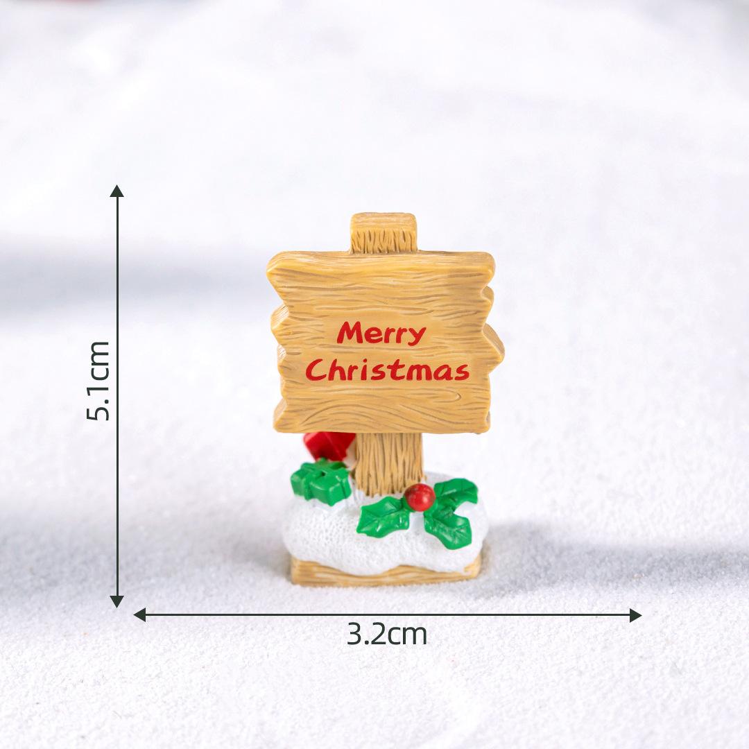 

Miniature Ornament Creative Diy Decoration Accessories Micro Landscape Decoration Handmade Christmas Road Sign For Dollhouse
