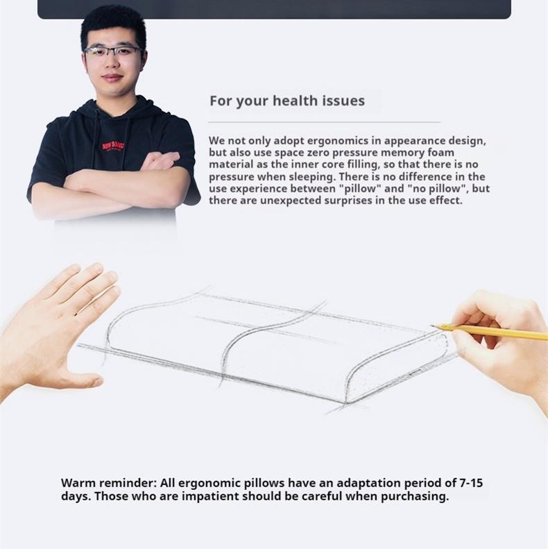 Memory Foam Low Soft Pillow Neck Spine Protection Thin Pillow for Children Teenager Adult Pregnant Health Care Pillow