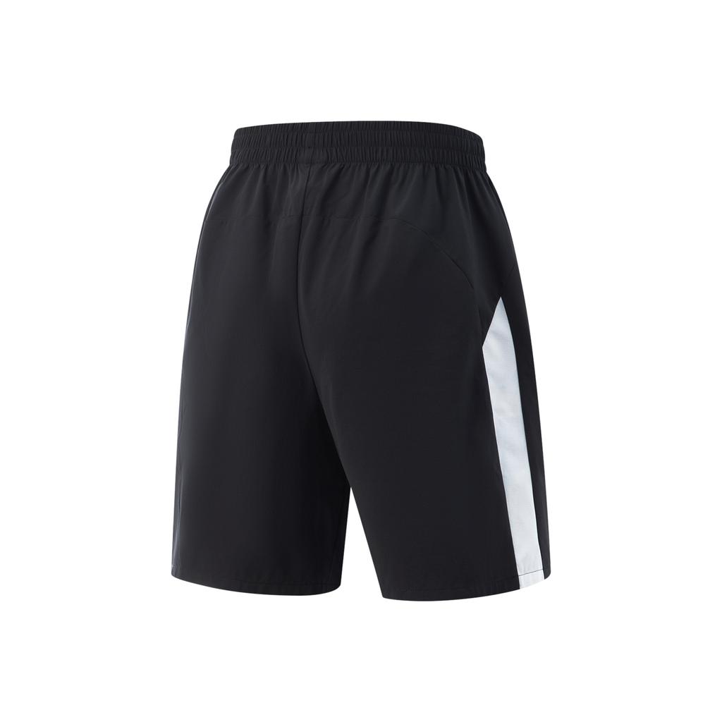 Li-Ning Comfortable Sports Simple Versatile Color-Block Mid-Waist Five-Point Casual Shorts Men Shorts Black AKSV427-1