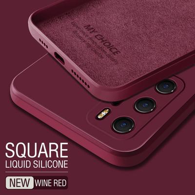 Luxury Liquid Silicone Soft Cover for Huawei P40 LITE P30 PRO P20 MATE 20 LITE 30 NOVA 3 3I 5T 9 SE 8 8I Y70 PLUS Y90 Square Full Protection Cover