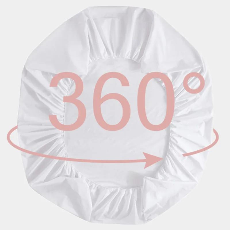 Solid Color Waterproof Bedsheet, Soft and Comfortable Bedding Mattress Protective Cover Suitable for Bedrooms, Guest Rooms, Fitted Sheet No Pillowcase