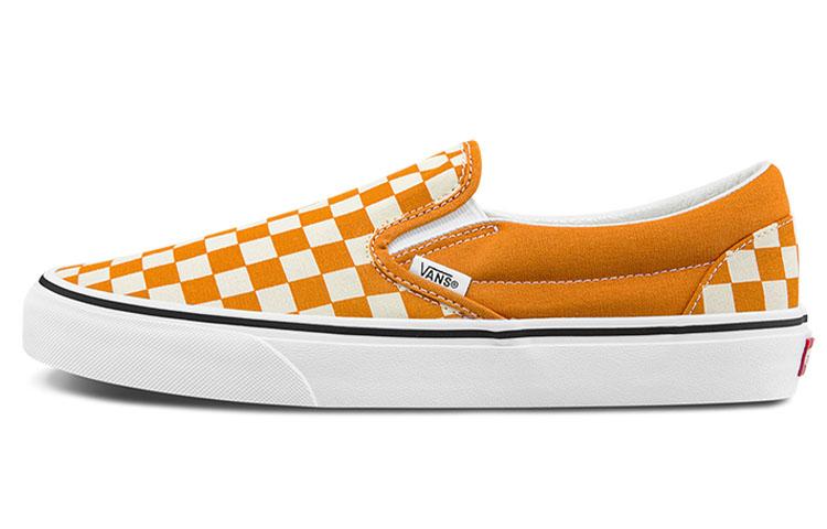 Vans Unisex Checkerboard Classic Slip On Sneakers Yellow/White VN0A5JMH8LF 40