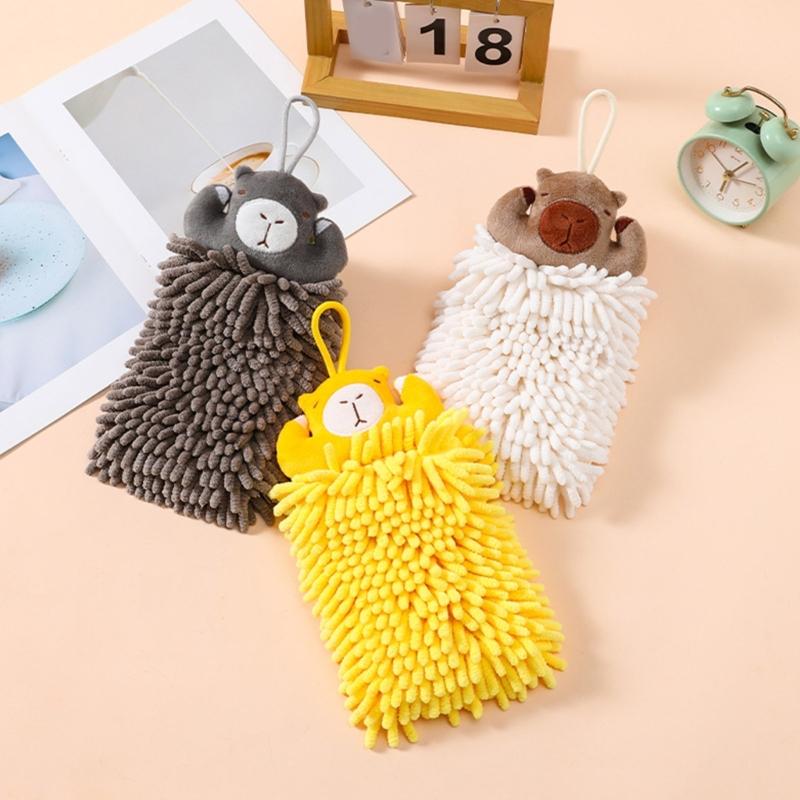 Chenilles Hand Towel Wipe Balls with Hanging Loopes for Kitchen Bathroom Quick Drying Soft Absorbent Handball