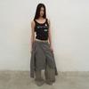 LCDC™ Washed String Wide-Leg Trousers (Khaki)