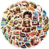 50 Cartoon Sloth Doodle Stickers Decorative Guitar Notebook Suitcase DIY Waterproof
