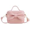 Pu Charming Mini Handbag For Girls And Boys With Delightful Bow Design For School Use