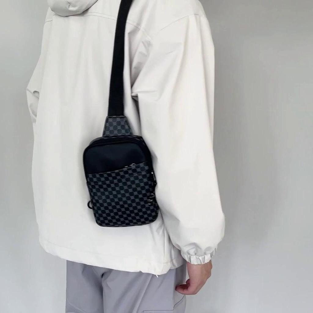 Men's Crossbody Bag Print Shoulder Bag Women Commuter Chest Bag KTY