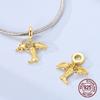 Golden Cactus Boots Charm Bead Components Copper Metal Desert Three Piece Set Dangle Pendant Bead Component Compatible With Bangle Bracelet High
