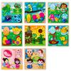 Children'S Growth Cycle Three-Dimensional Puzzle, Montessori Early Education Puzzle Growth Evolution Pairing Puzzle Wooden Play