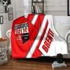 Brent-ford Football Club Crest Flannel Blanket, Soft Polyester, Modern Design, All-Season for Camping, Travel, Gifts for Holidays or Birthdays