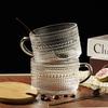 Todays Present 4pcs Vintage Glass Coffee Mugs Gifts for Women, Overnight Oats Containers With Bamboo and Spoons, 15oz Clear Em