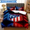 3PCS Atletico Football Club Printed Soft Bedding Set,Including 1pc Duvet Cover And 2pcs Pillowcases Perfect for Bedroom, Dormitory, Fan gift