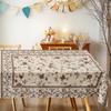 Bohemian Floral Rectangle Table Cloth for Table Decor Kitchen Dining Waterproof Reusable Tablecloth for Table Party Picnic