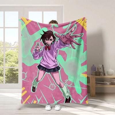 Kawaii Ayase Momo Flanelowy koc dandadan do domu i dekoracji podróżny sofa ciepły i miękki na zimę Kreskówka Anime