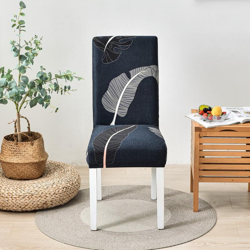 Universal Simple Chair Cover, One-Piece Elastic Dining Chair Cover, Plaid Household All-Inclusive Elastic Dust Cover