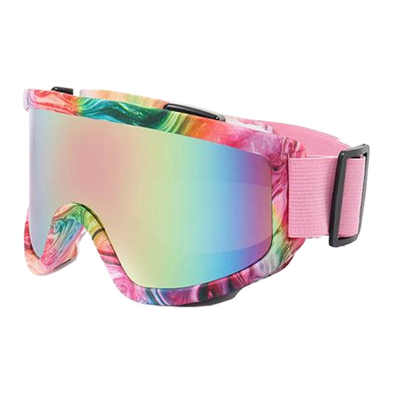 Large Frame Ski Goggle with Colorful Lens Anti-Collision Anti-Glare Motorcycle Goggle Outdoor Sport Snow Snowboard Skiing Goggle