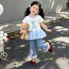 Girls Summer Thin Princess Printed T Shirt Cute Short Sleeve Top