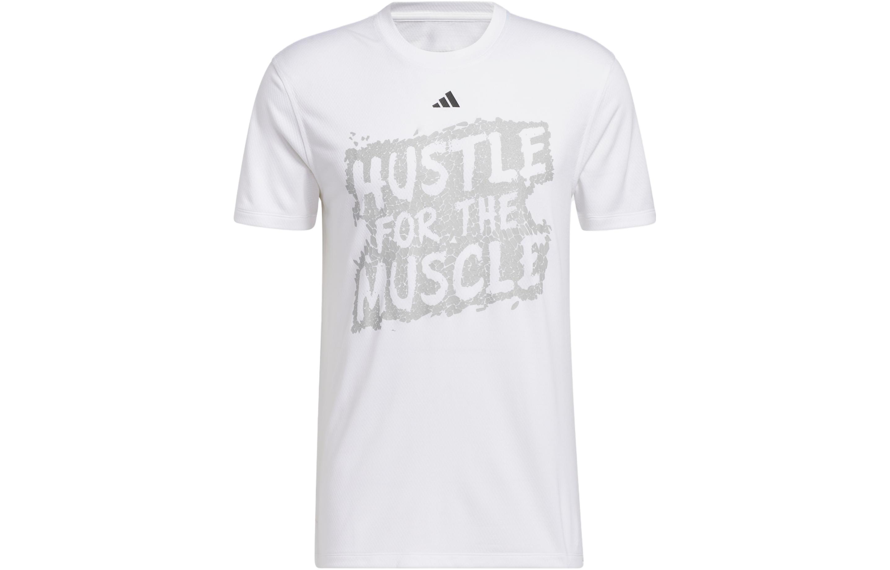 Adidas AEROREADY T Shirts Men s White Crew Neck Moderate Straight Fit H44742 XS