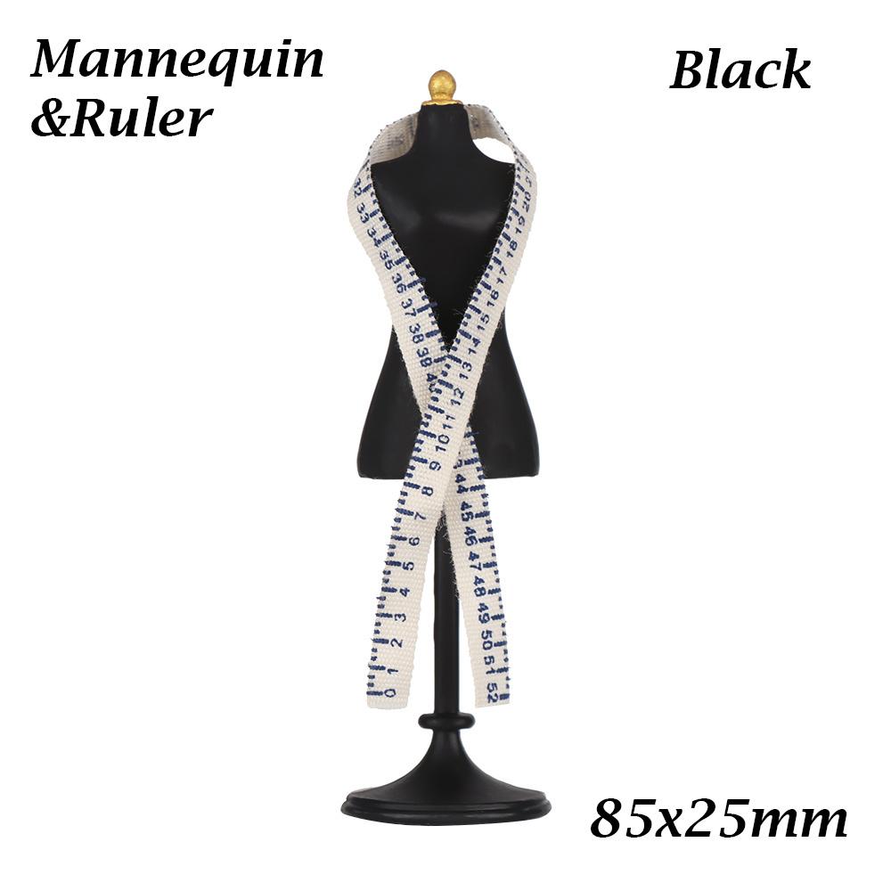 1:12 Dollhouse Mini Mannequin Ruler Set Simulation Humanoid Model Evening Dress Props Decor Miniature Accessories Children Toys