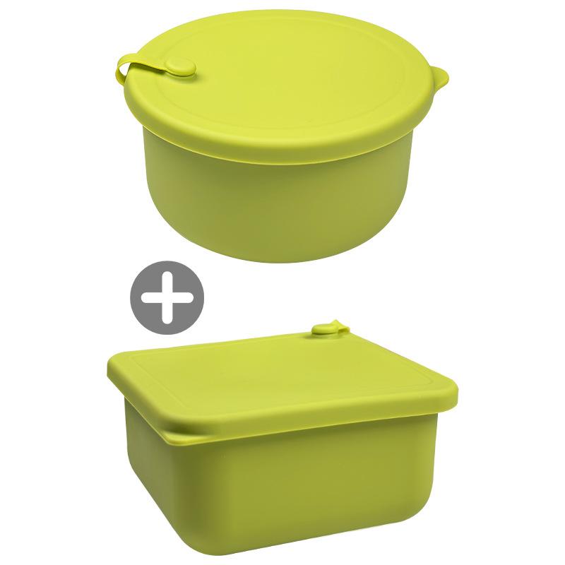 1/2Pcs Pizza Dough Proofing Box Baking Tool Food Box Heat Resistant Silicone Dough Box Fermentation Box For Fridge Bakery Making