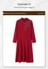 Red Long-Sleeve Qipao for Mothers, Elegant Autumn/Winter Wedding Banquet Dress