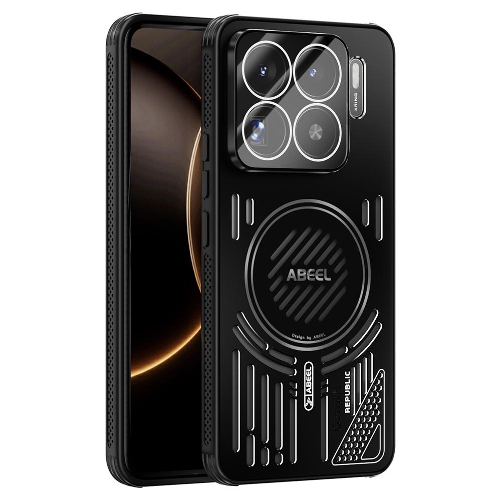 ABEEL For Xiaomi 15S Pro Magnetic Case Aluminium Alloy+PC+TPU Hollow Heat Dissipation Phone Cover