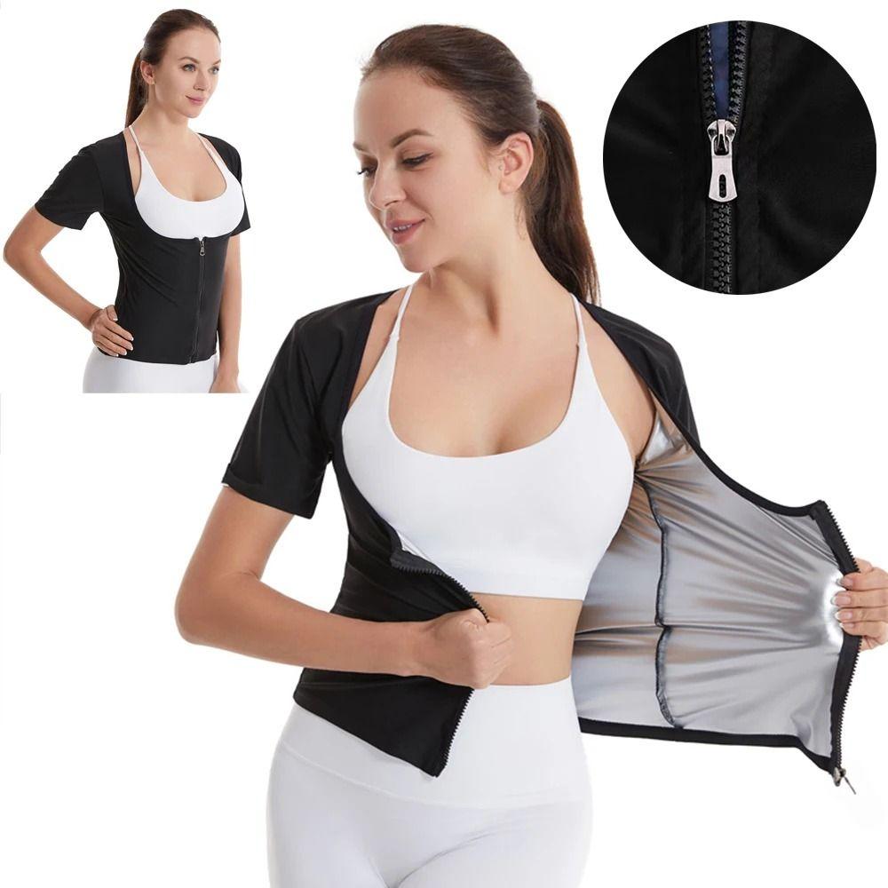 Short Sleeve Fat Burning Fitness clothes Heat Trapping Sauna Sweating Shirts Weight Loss