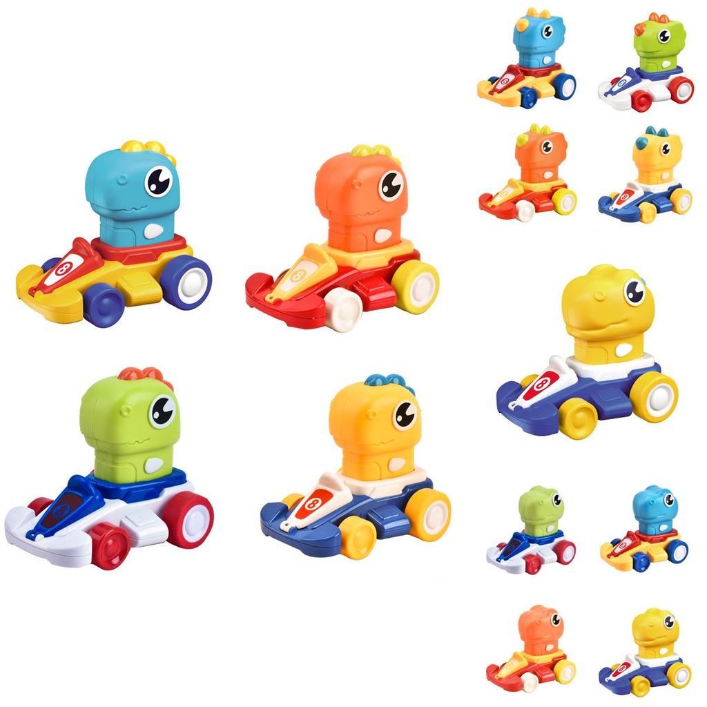 Cartoon Dinosaur Go-kart Inertial Sliding Toy Car For Boys Abs Material Race Car Appearance Push Function 11*11*8.5cm