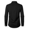 Spring Autumn Men Stitching Long Sleeve Shirt Men Casual Spell Color Business Casual Button Shirt Tops