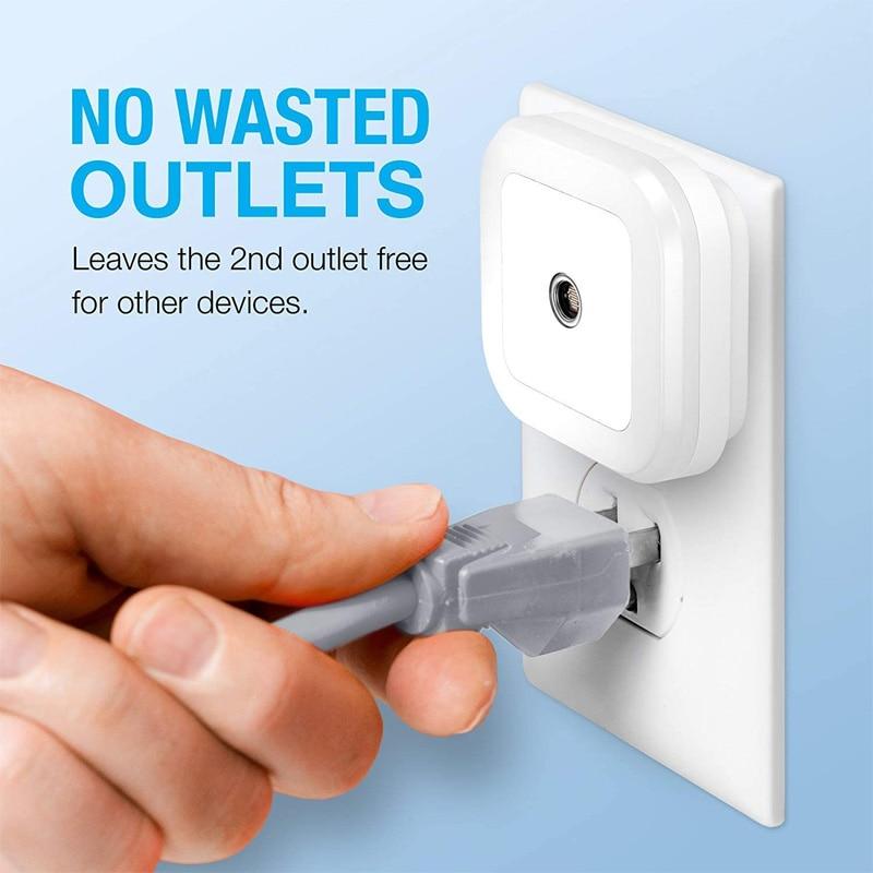 LED Sensor Night Light Intelligent Control Night Lamp Energy Saving Lamps Sensor Lights EU US Plug Nightlight for Kids Bedroom