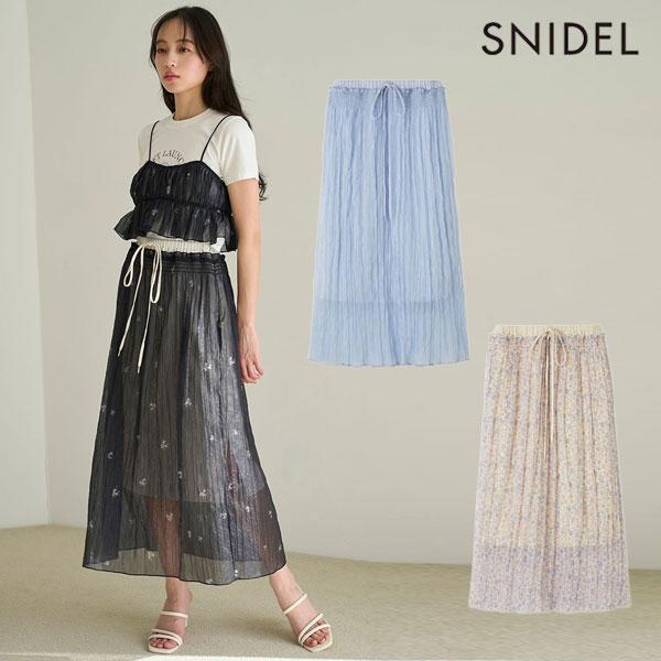 SALE50%OFF SNIDEL Bottoms 25 Spring/Summer Washer Pleated Layered Skirt Long Length swfs252042