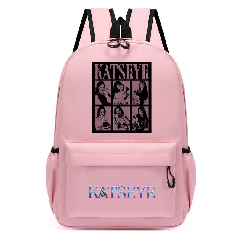 60123-4 KATSEYE Mochila Estampada Impermeable Escolar Para Niños