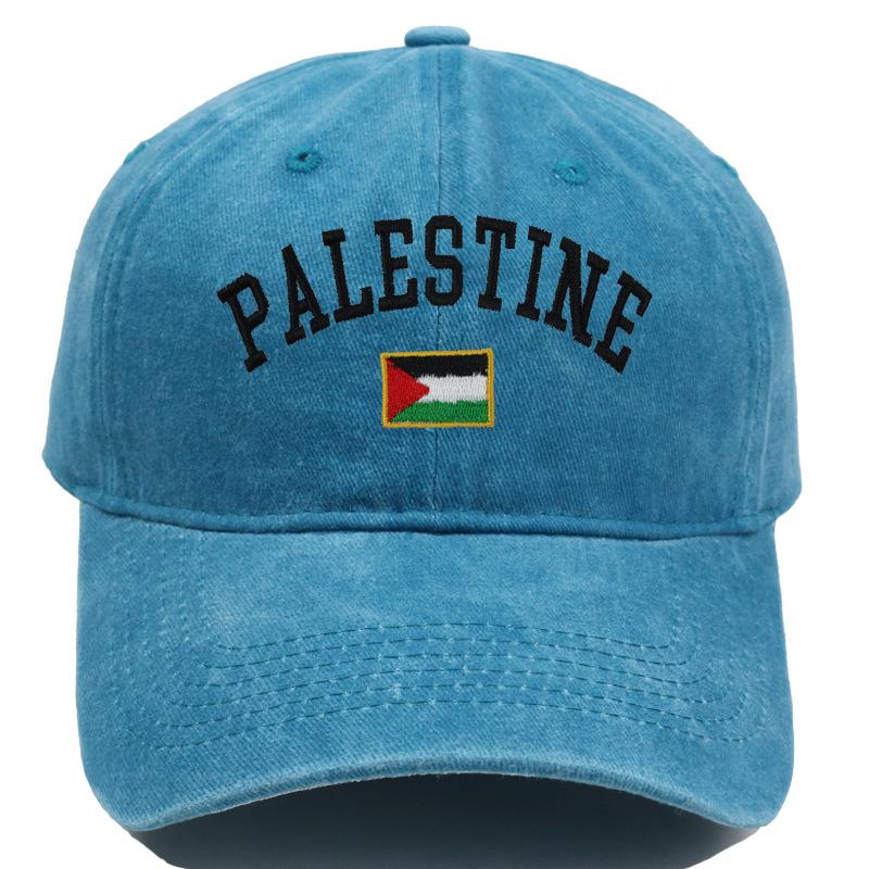 Palestine Flag Baseball Cap Classic Distressed Cotton Headwear Unisex Outdoor Summer Washed Adjustable Vintage Dad Hats Cap