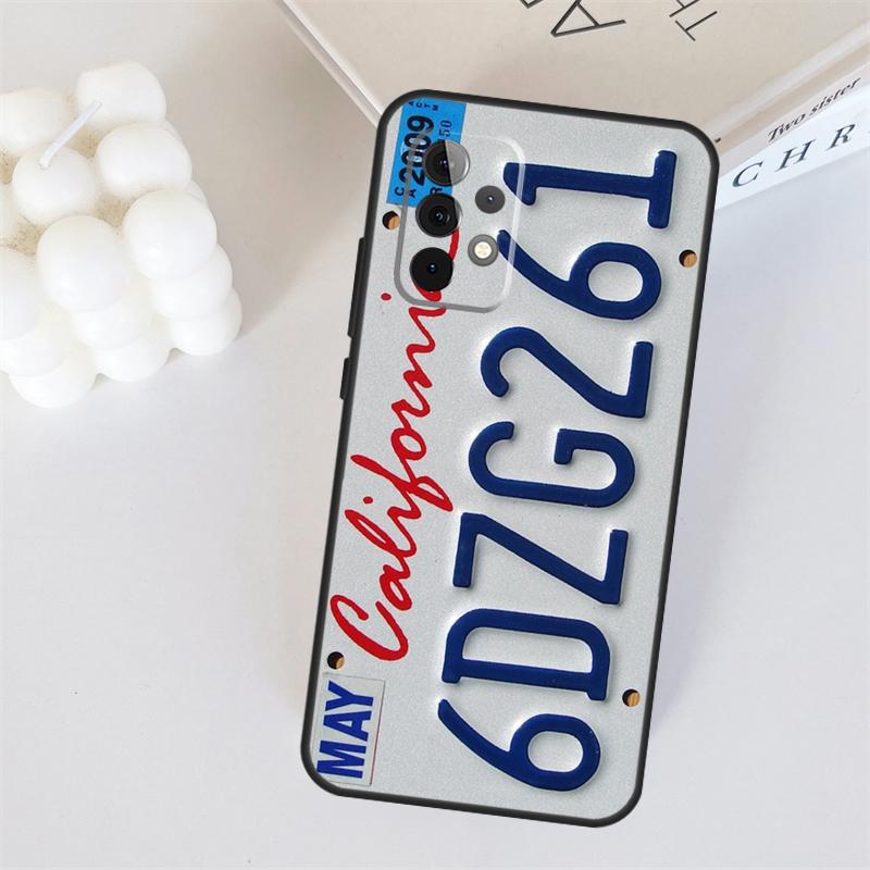 PLATE LICENSE CALIFORNIA For Samsung Galaxy A22 A32 A52 A54 A14 A16 A26 A36 A56 A55 A35 A05 A06 A15 A53 A33 A13 Case