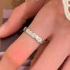 PANJBJ 925 Sterling Silver Geometry Love Heart Ring for Women Hollow Out Line Design Jewelry Gift Dropshipping