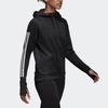 Adidas Casual Sports Training Knit Hooded Jacket Women Outerwear Black BK7675
