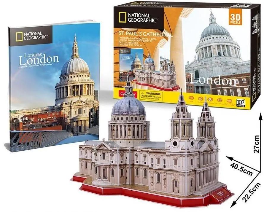Kostková zábavná skládačka 3D National Geographic Katedrála sv. Pavla 107 el. ds0991h