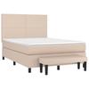 Vidaxl Letto Continentale Con Materasso, Cappuccino, Ecopelle 140X200Cm