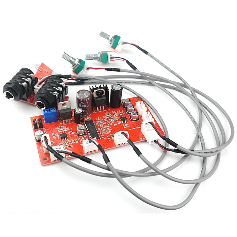 DC 7V 24V PT2399 Digital Microphone Amplifier Board Karaoke Plate Reverb Preamplifier Reverberator