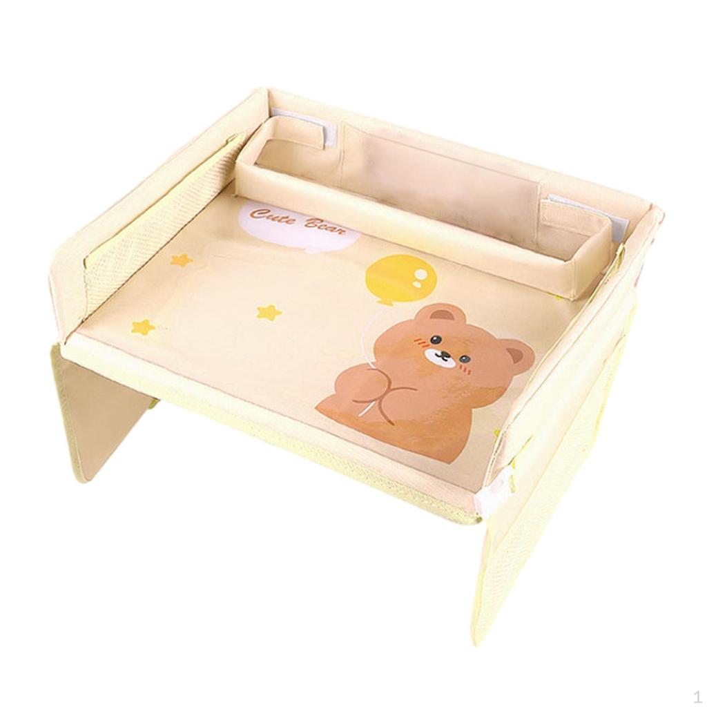 Kids Tour Tray for Baby Car Seat Storage Child Safety Table Mat Round Bear