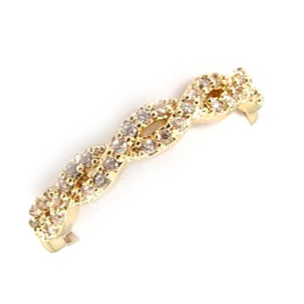 Pozlacený prsten 'Goddess' bílé zlato - 3 mm