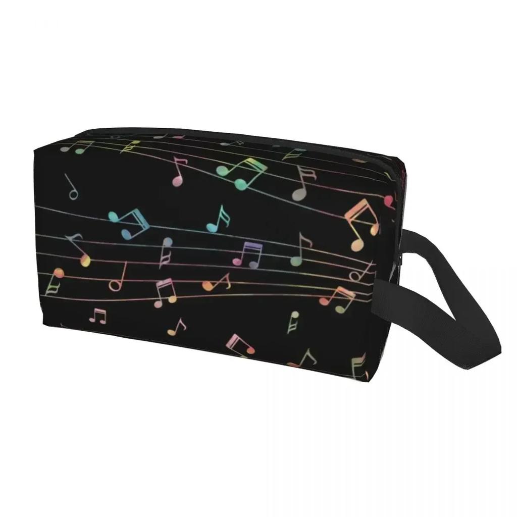 Piano Fantasy Kosmetiktasche Damen Niedlich Große Kapazität Mode Musiknote Make-up Tasche Beauty Aufbewahrung Toilettentaschen