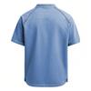 Men  Cotton  Wash Shirt Tee Top Short Sleeve Stand Collar